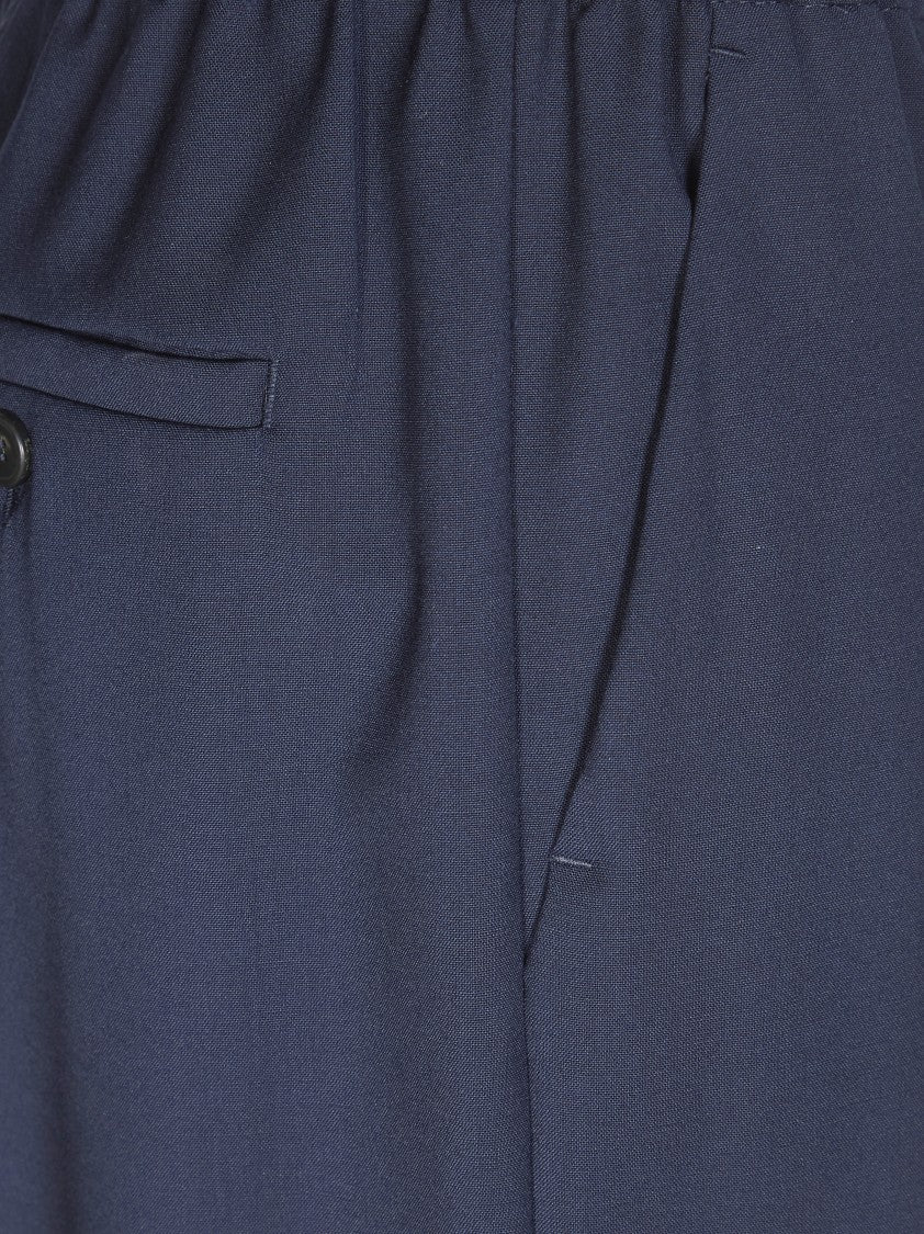 Max Mara Mallo Elastic Waist Straight-Leg Trousers