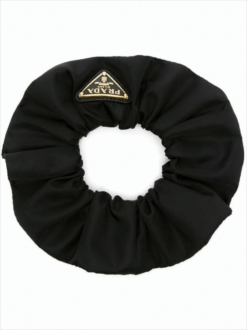 Prada Black Nylon Scrunchie