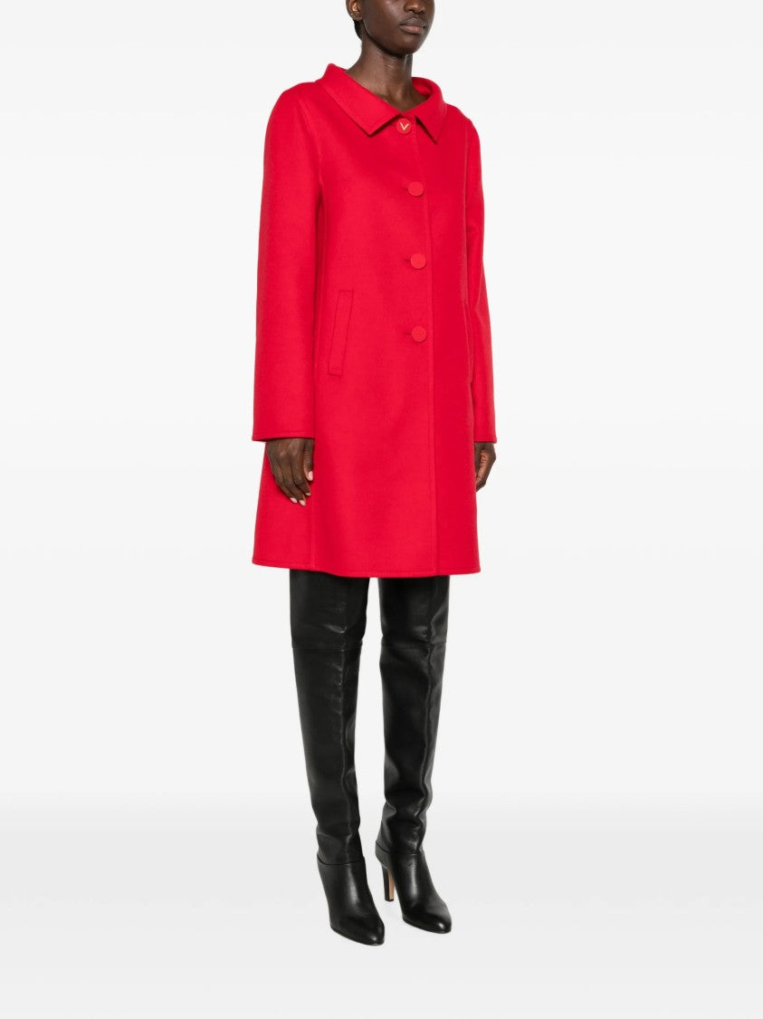 Valentino Red A-Line Coat