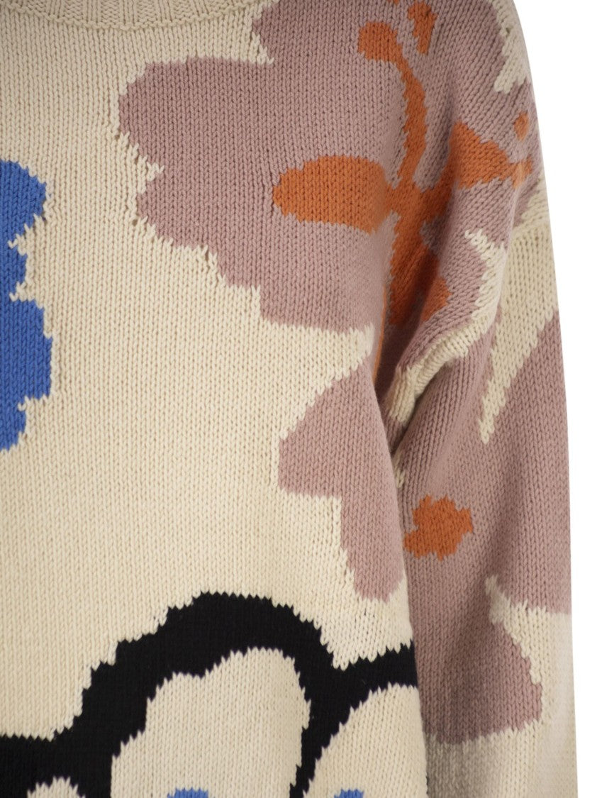 Max Mara Wkdcelebre - Patterned Cotton Crew Neck