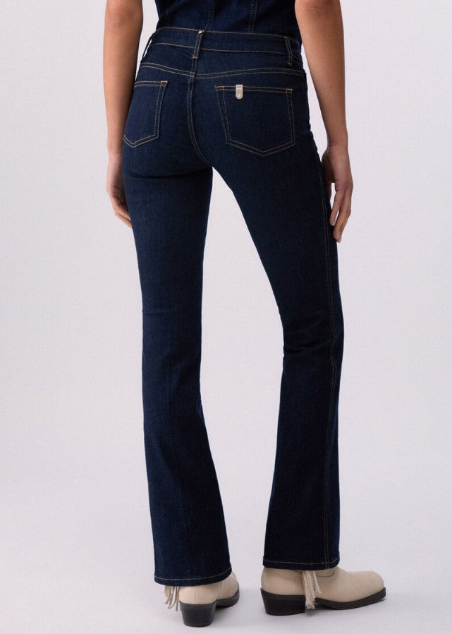 Liu Jo High-Waisted Bootcut Jeans With Adjustable Logo Belt