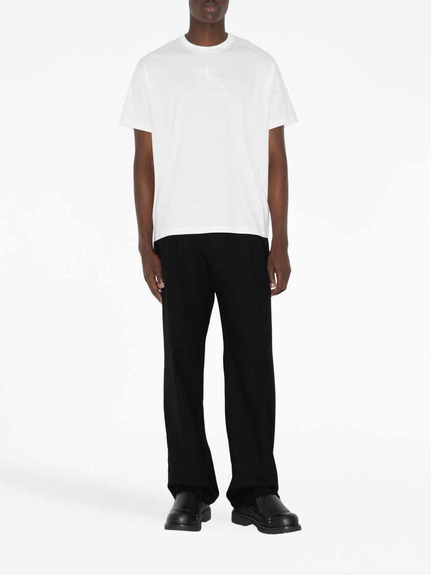 Burberry Tempah White Cotton Logo T-Shirt