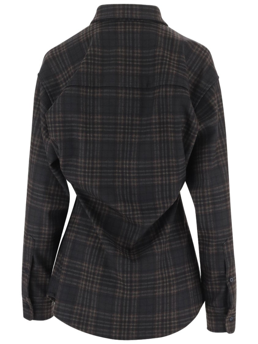 Darkpark Multicolor Checked Stretch-Viscose Shirt