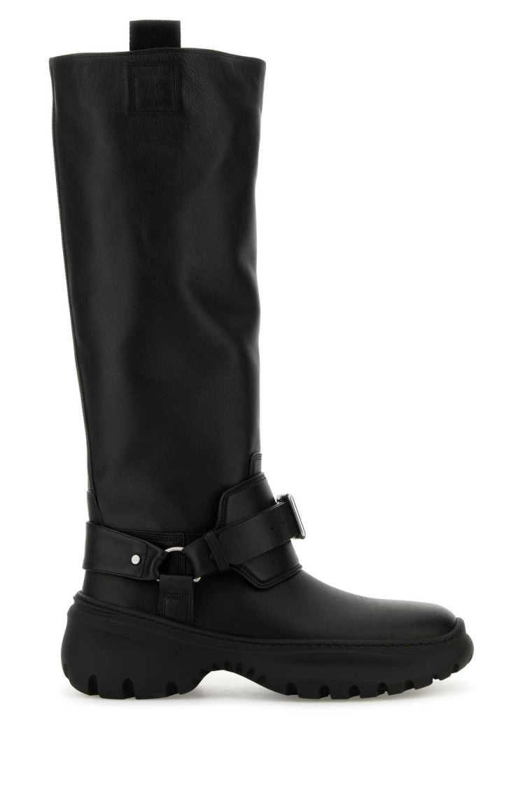 Burberry Black Leather Stomp Boots