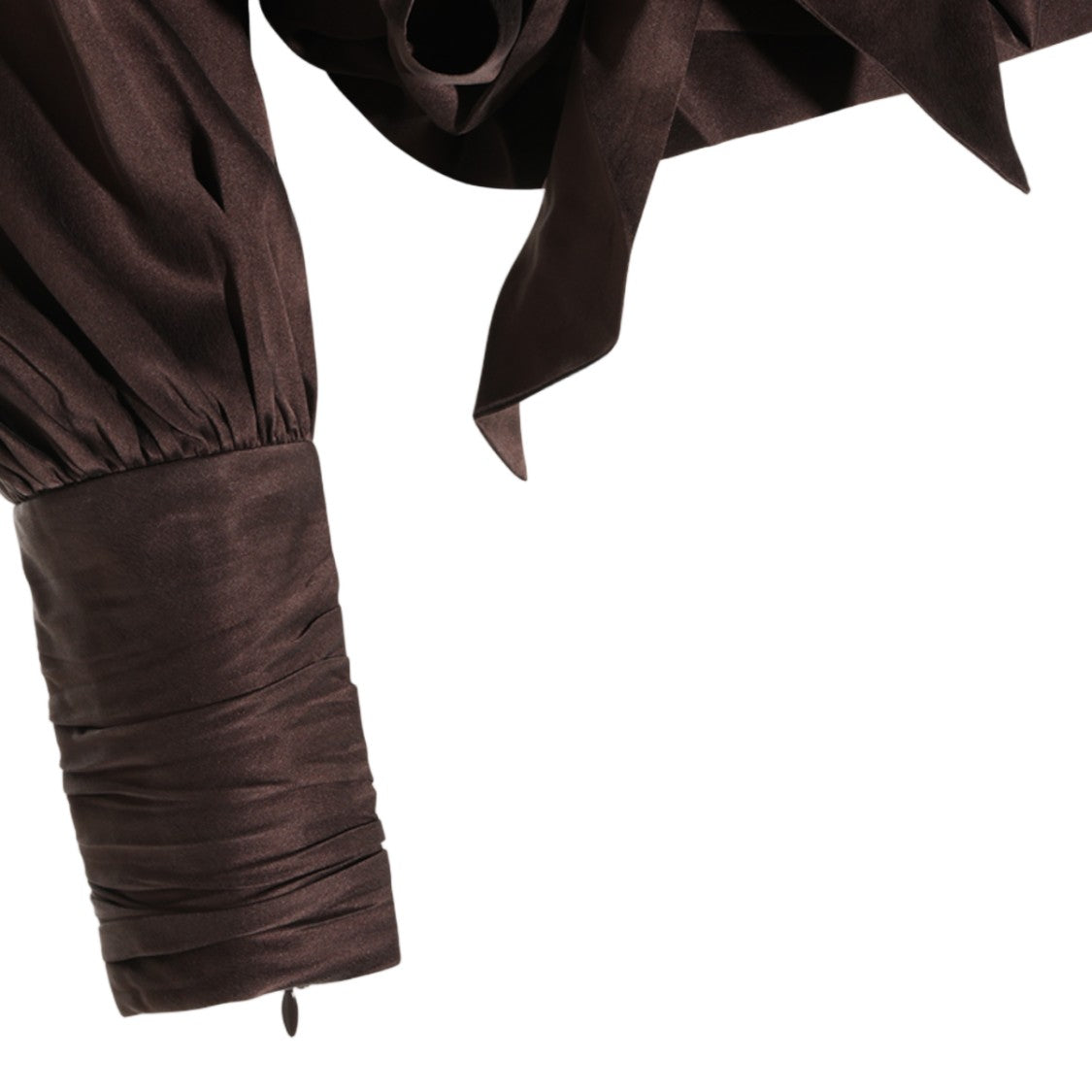 Zimmermann Deep V-Neck Ruched Wrap Blouse