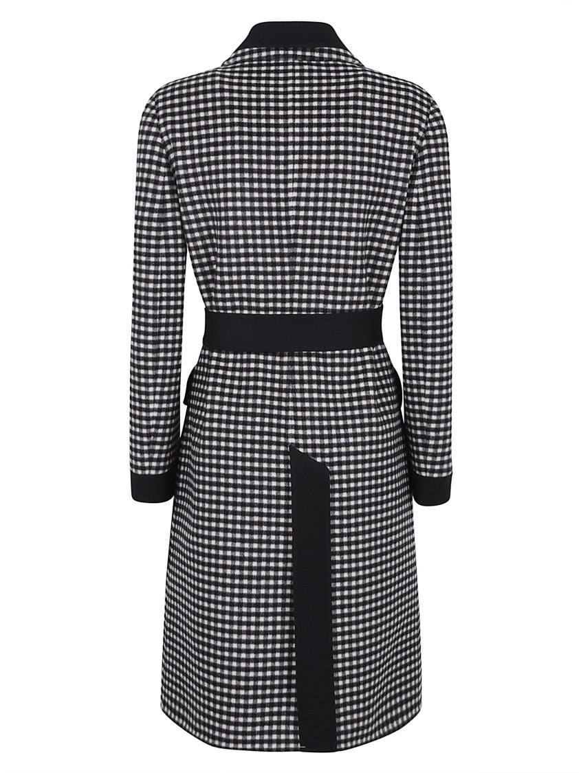 Valentino Garavani Micro-Gingham Wool And Cashmere Coat