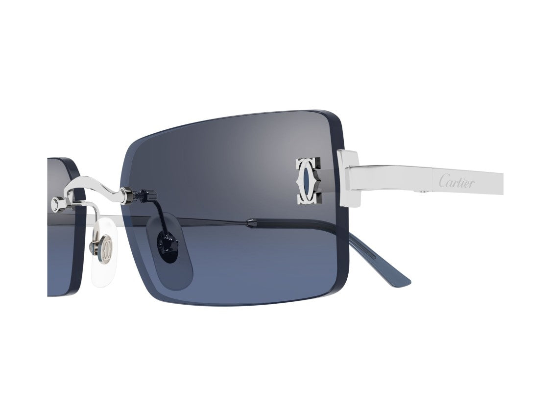 Cartier Gradient Dark Blue Ct0672s Rimless Sunglasses