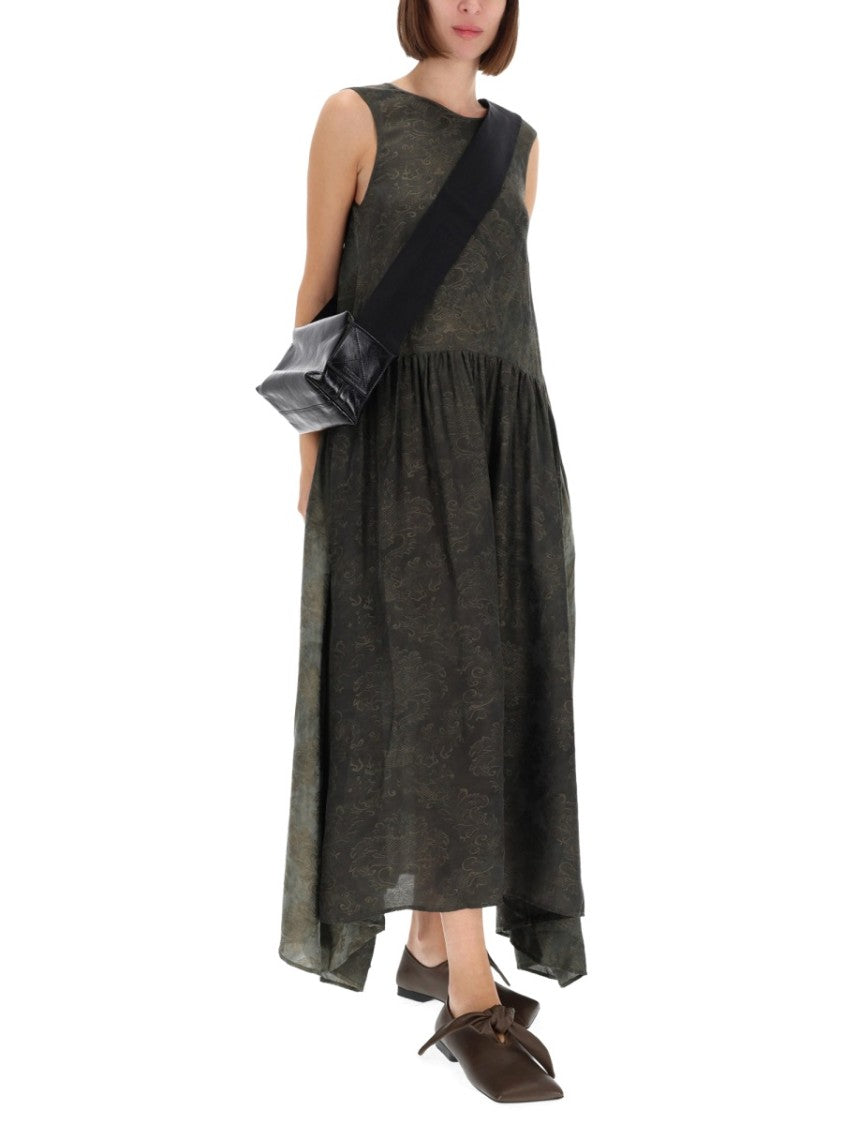 Uma Wang Avery Sleeveless Asymmetrical Maxi Dress