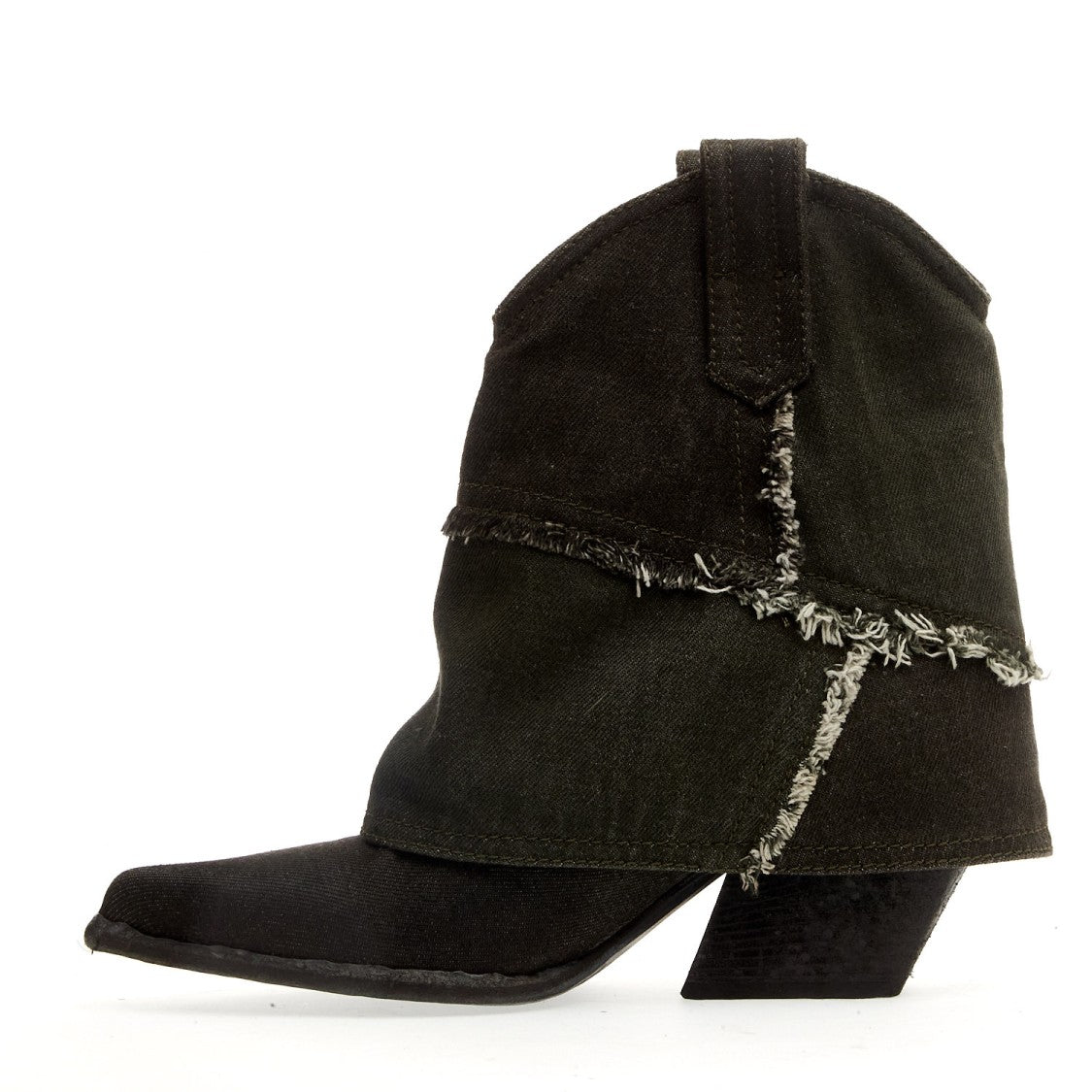 Elena Iachi Gray Jeans Cowboy Boots