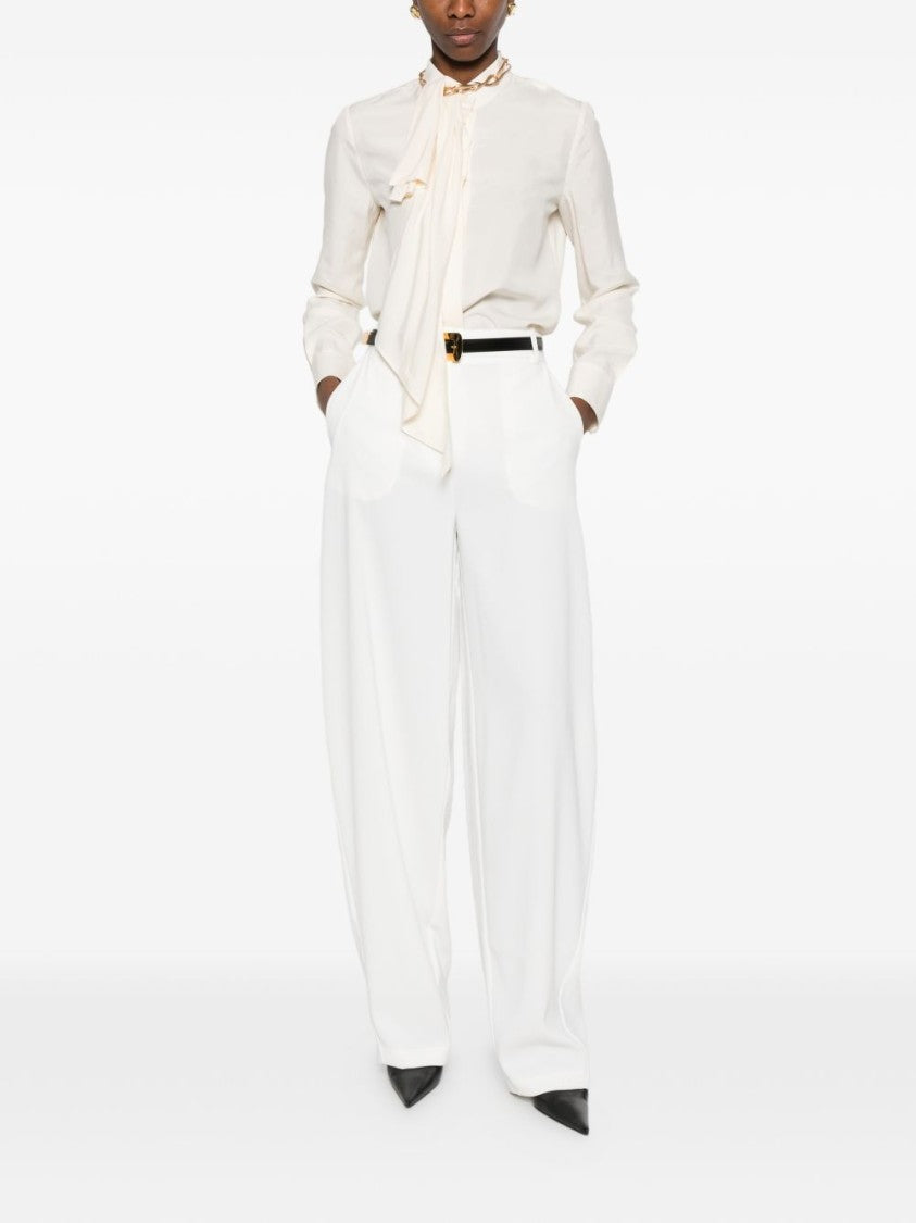 Givenchy Beige Silk And Nylon Drape Top
