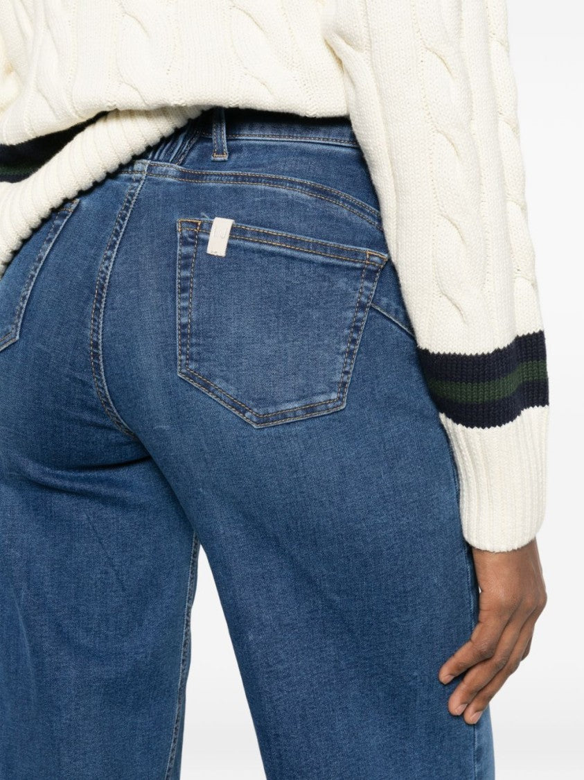 Liu Jo Wide-Leg Stretch Denim Jeans With High Waist
