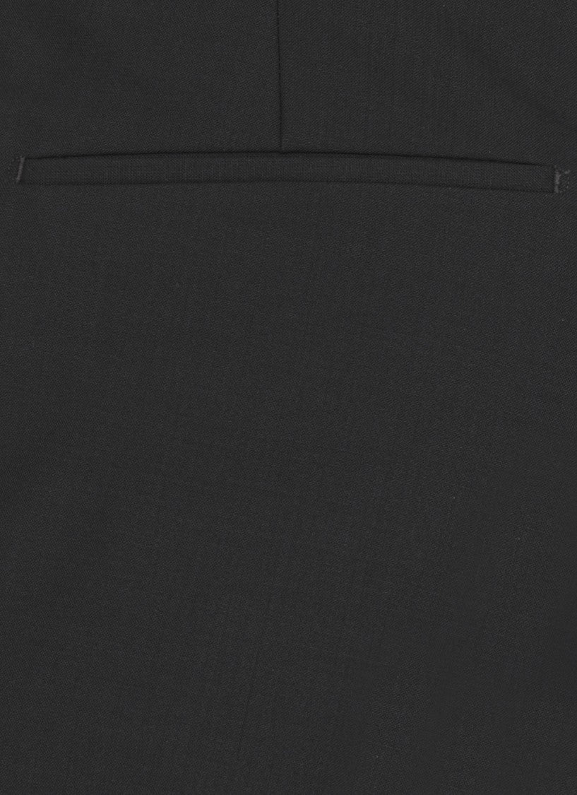 Pt Torino Navy Blue Virgin Wool Trousers