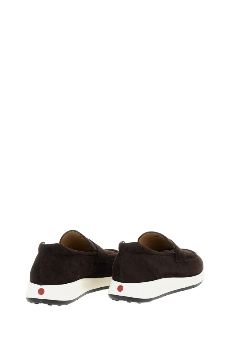 Tod's Red Hot Pashmy Suede Loafer-Sneakers