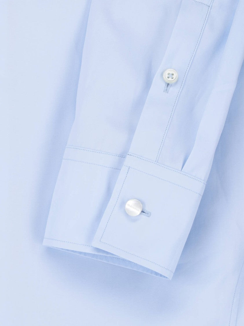 Jil Sander Light Blue Cotton Poplin Pointed Shirt