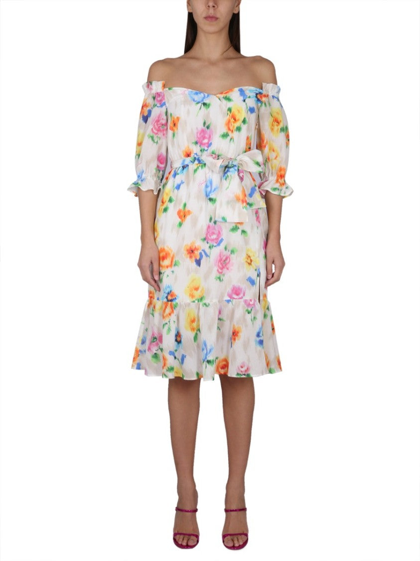 Boutique Moschino Dress With Floral Pattern