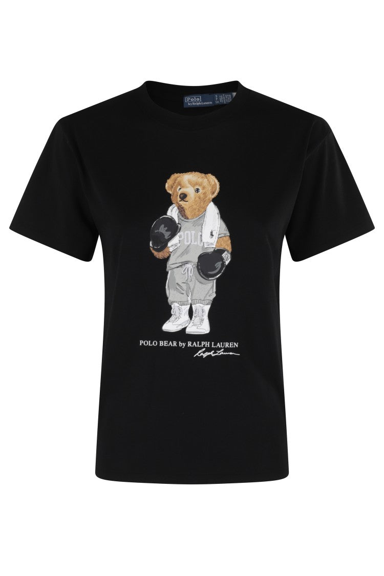Polo Ralph Lauren Black T-Shirt With Sporty Bear Graphic