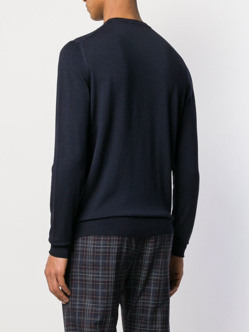 Drumohr Navy Merino Fine Knit Sweater