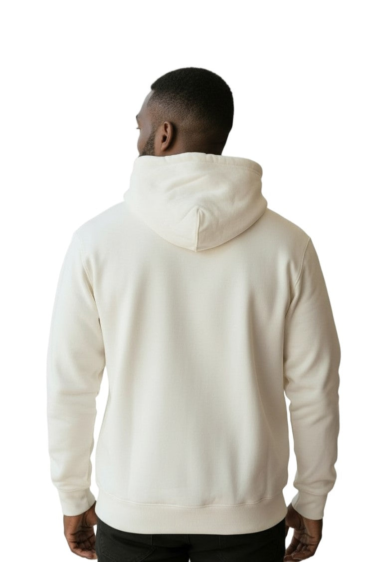Dior White Fleece-Lined Hoodie