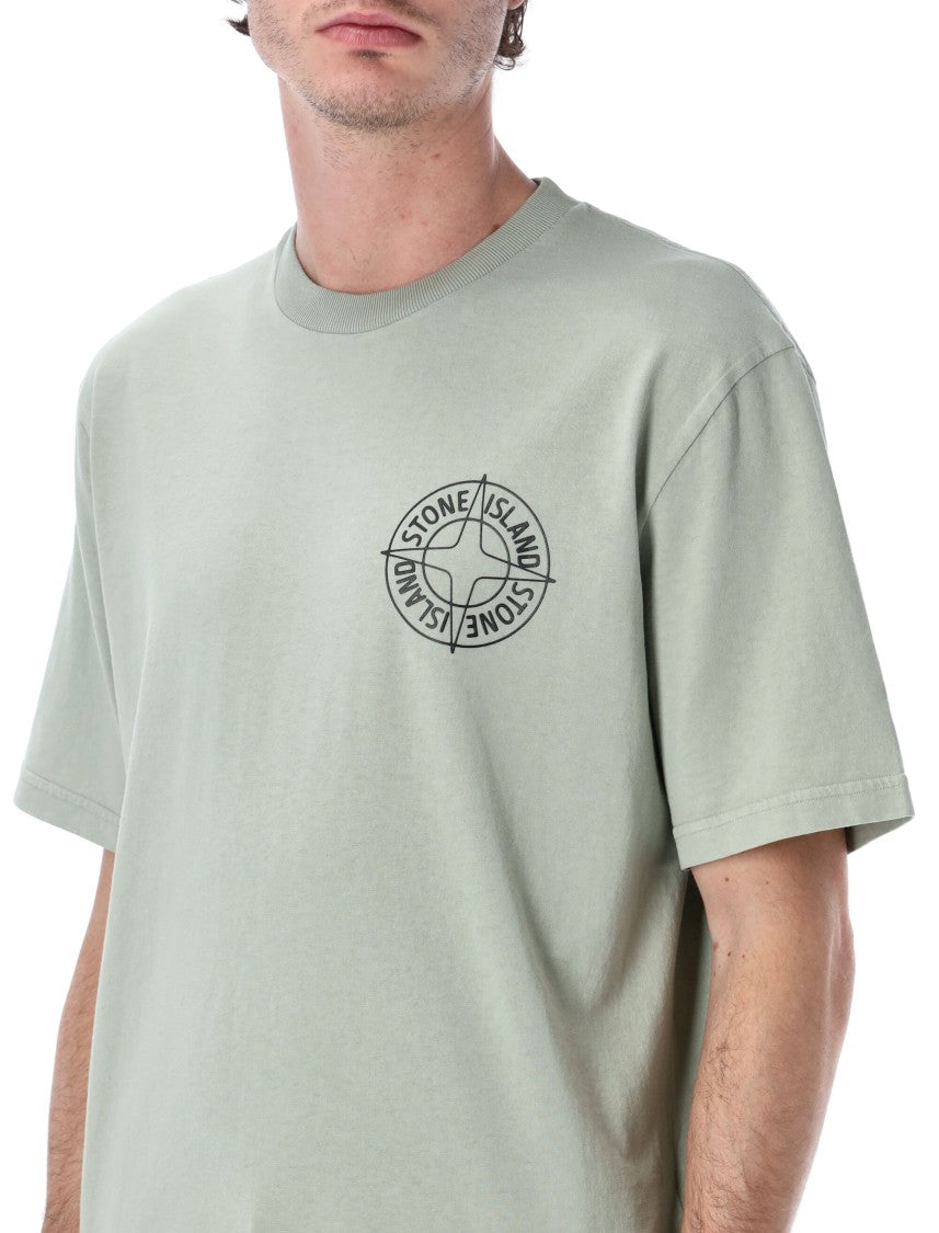 Stone Island Outline Compass Cotton T-Shirt