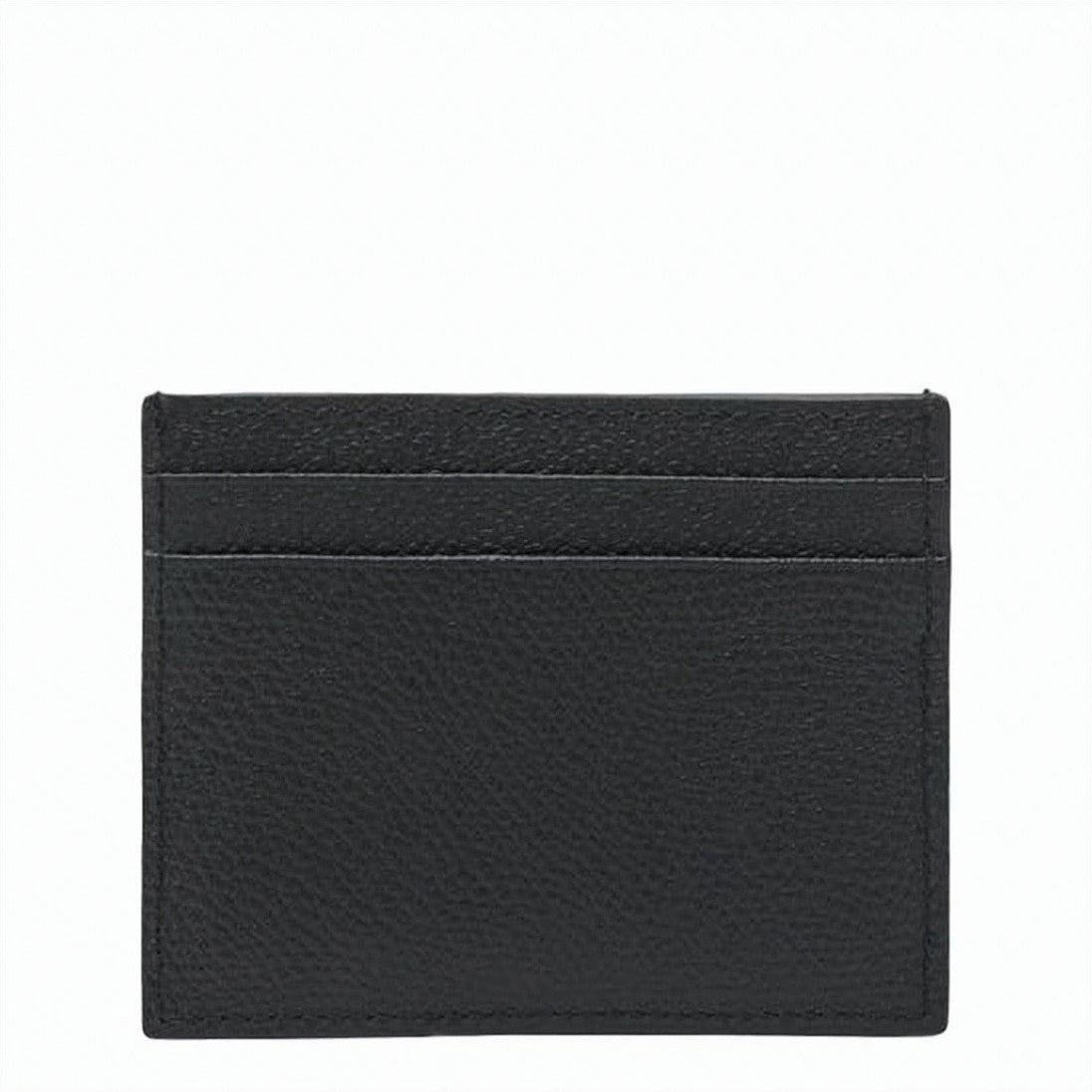Valentino Garavani Textured Calf Leather Cardholder With Gold-Tone Logo Accent