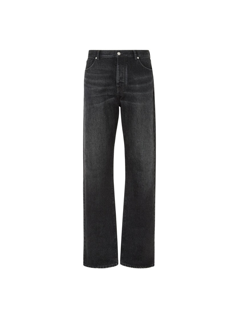 Fendi Regular-Fit Five-Pocket Black Denim Jeans