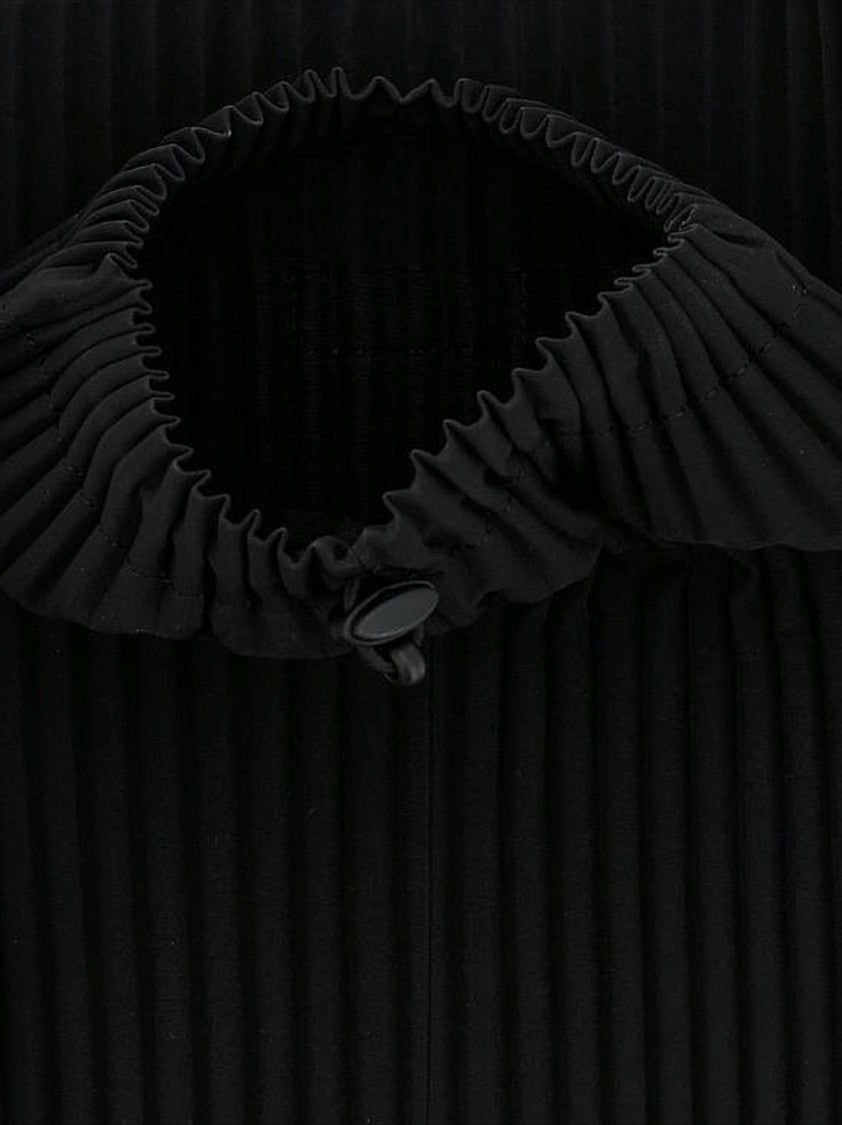 Homme Plissé Issey Miyake Pleated Texture Shoulder Bag With Adjustable Strap