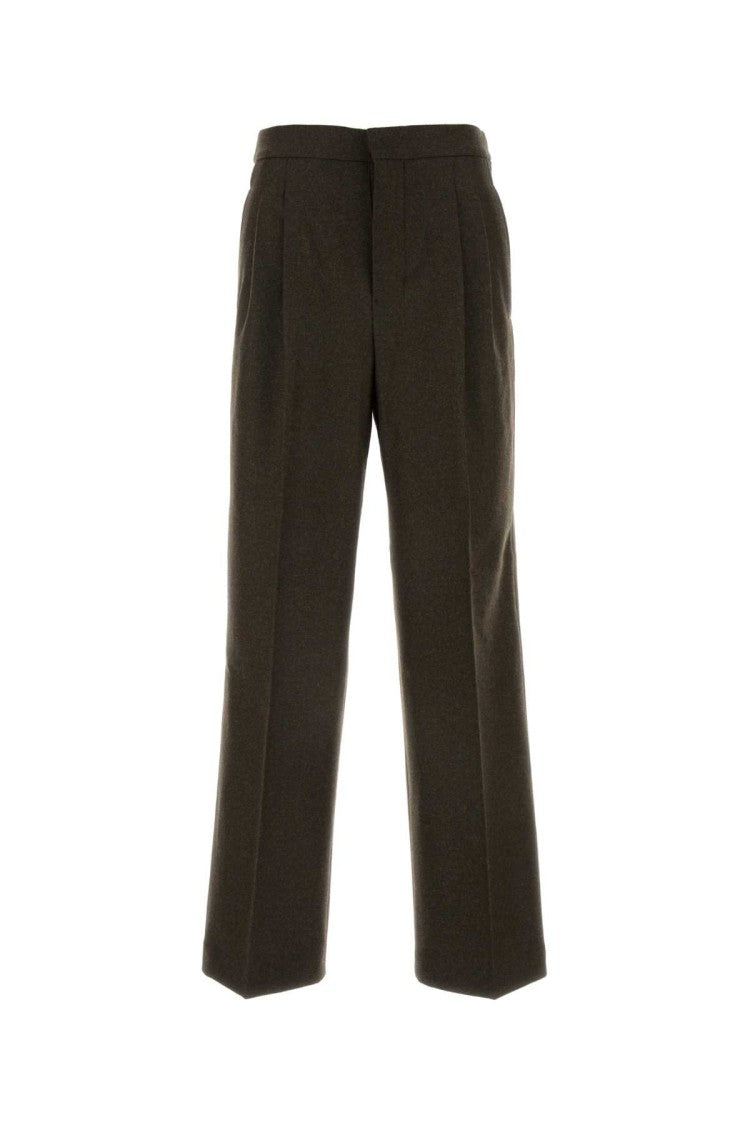Ami Melange Brown Wool Pant