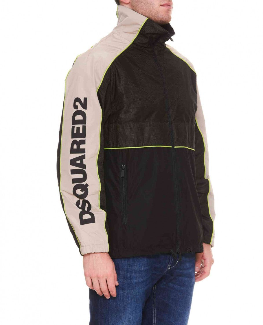 Dsquared2 Black Technical Polyester Jacket