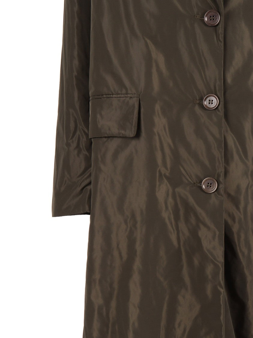 Aspesi Straight Cut Long Coat With Classic Collar