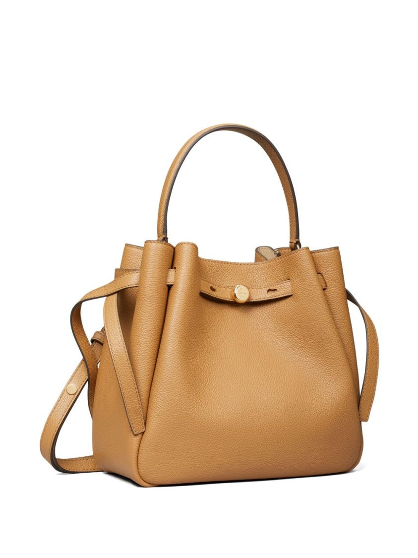 Tory Burch Brown Romy Grained Leather Bucket Bag