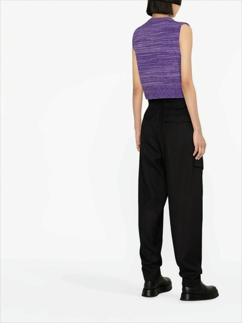 Ganni Sleeveless Knitted Sweater With Geometric Pattern