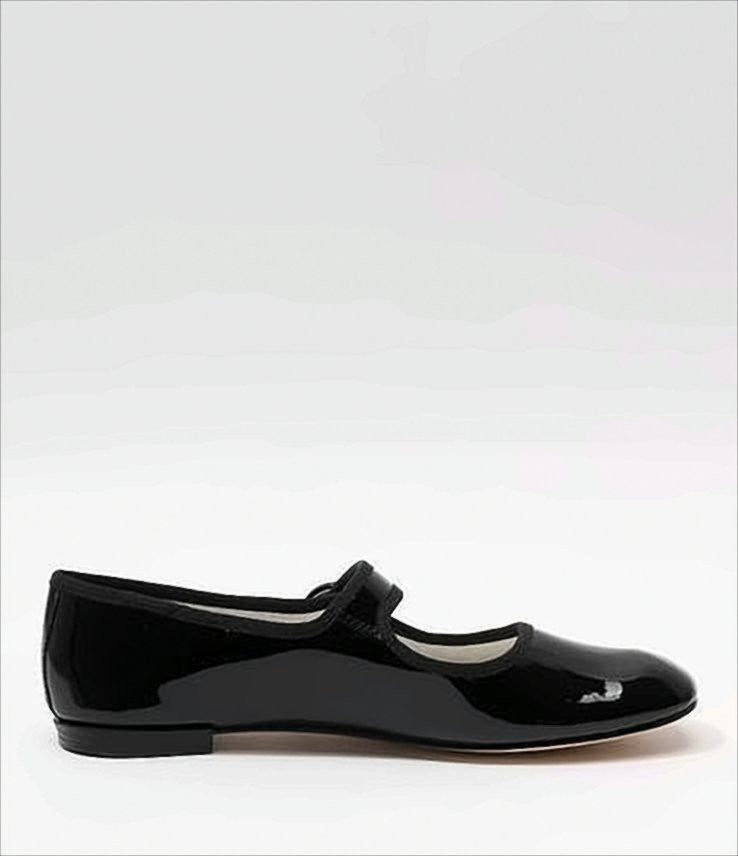 Repetto Black Patent Leather Flat Shoes