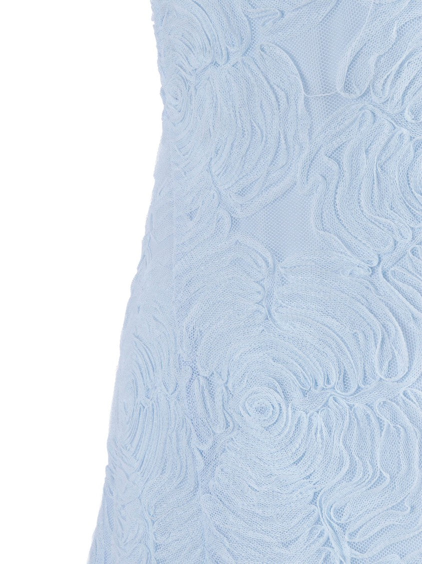 Rotate Blue Plein Air Mesh Mini Dress