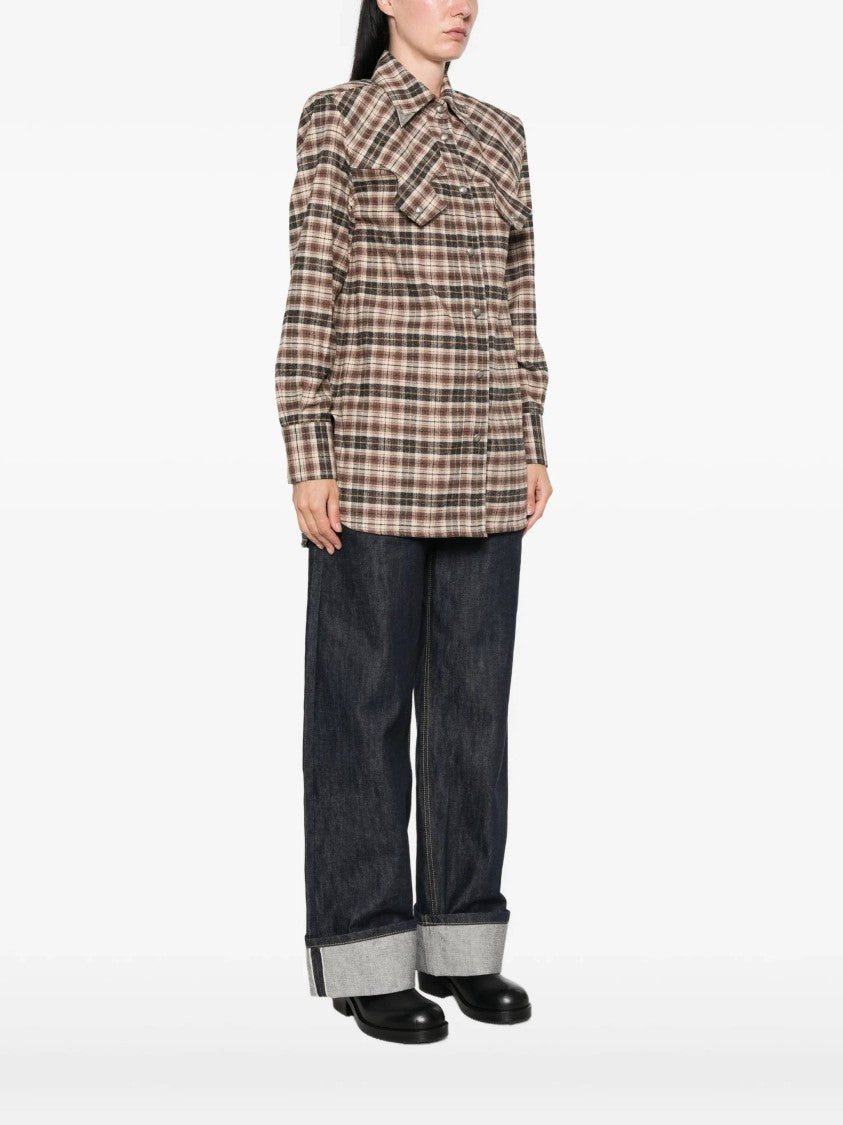 Seafarer Tex Structured Plaid Pointed-Collar Shirt