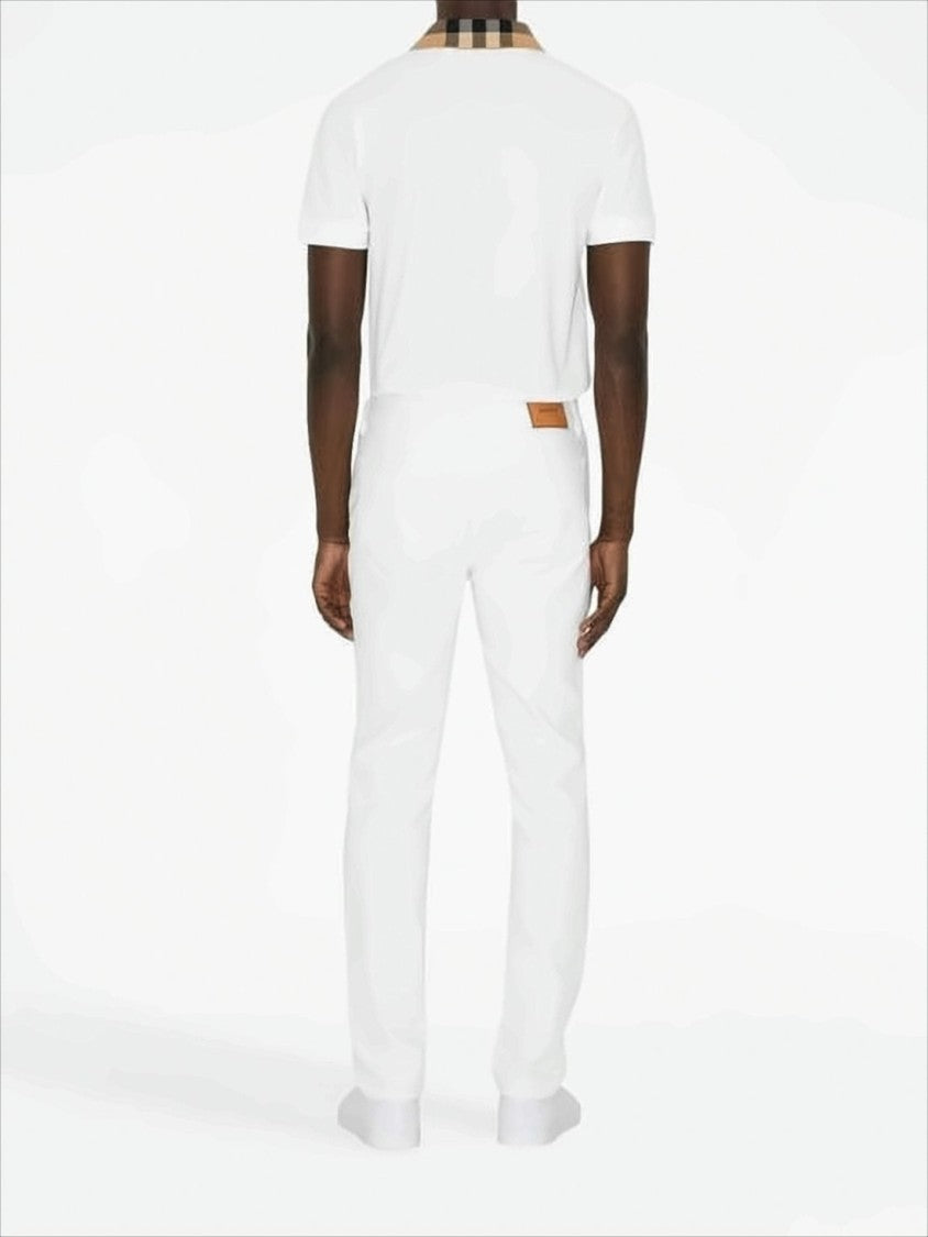 Burberry White Polo Shirt