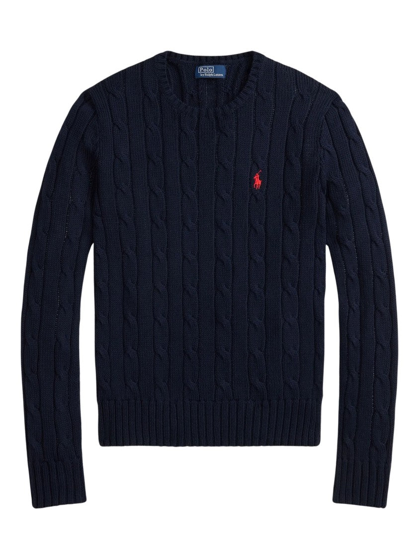 Polo Ralph Lauren Cable-Knit Crew-Neck Sweater With Ribbed Details