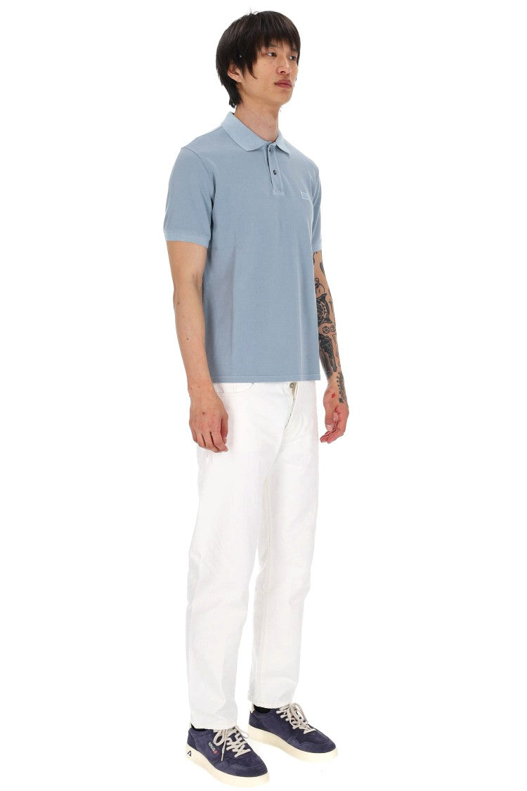 C.P. Company Light Blue Gauge 24 Cotton Piquet Polo Shirt