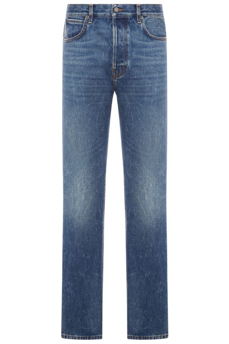 Haikure Straight-Leg Dark Wash Denim Jeans With Classic Five-Pocket Styling