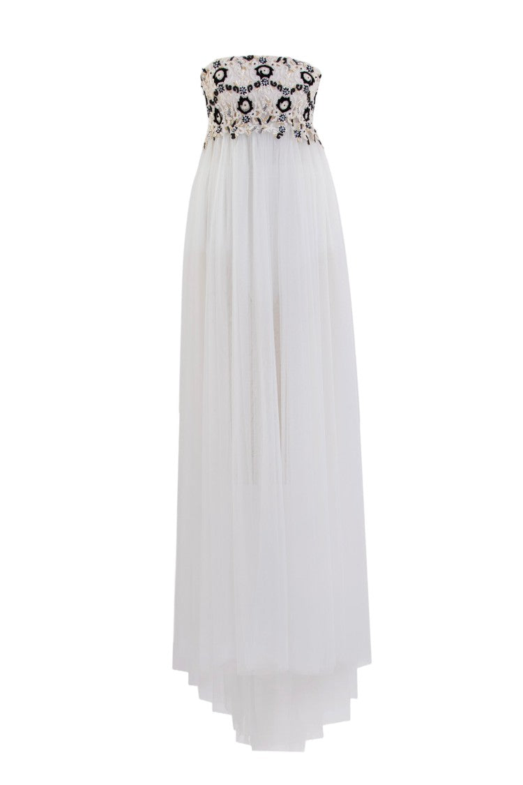 Saiid Kobeisy Embroidered Tulle Dress