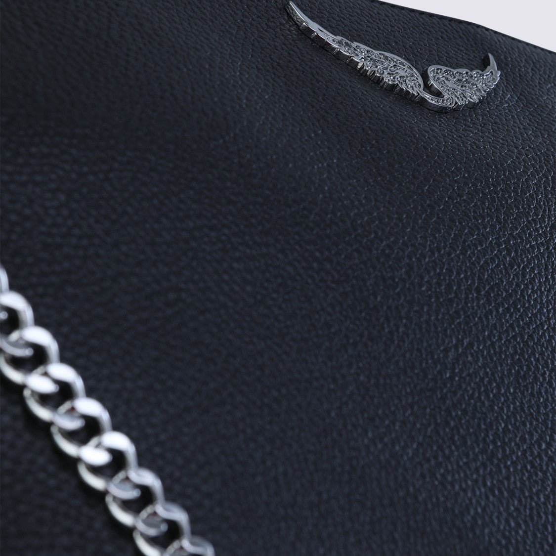 Zadig & Voltaire Grained Leather Shoulder Bag With Silver-Tone Hardware
