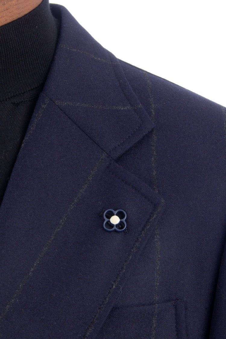 Lardini Pinstripe Wool-Cashmere Loro Piana Suit Attitude Line