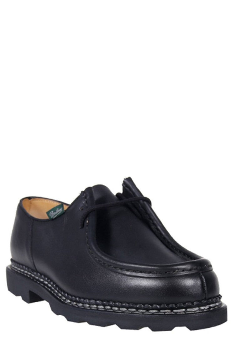 Paraboot Moc Toe Black Leather Dress Shoes