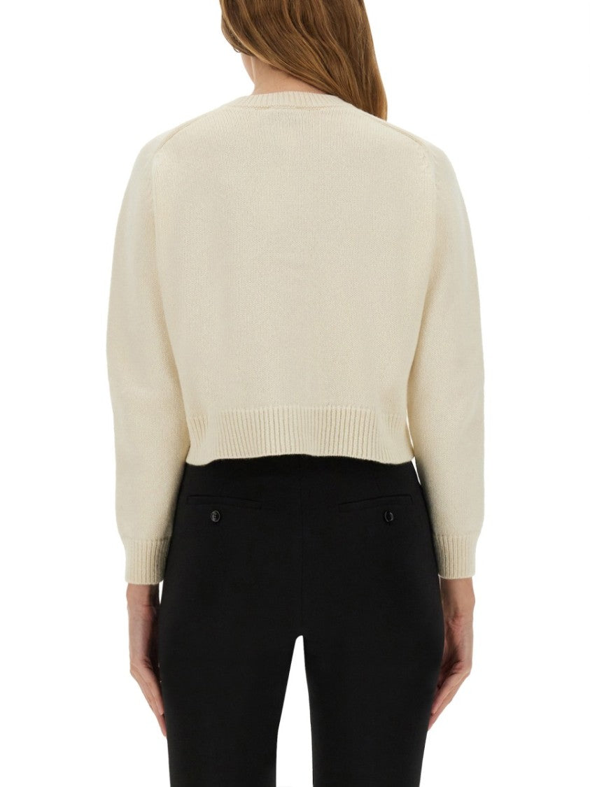 Patou Cropped Cardigan With Logo