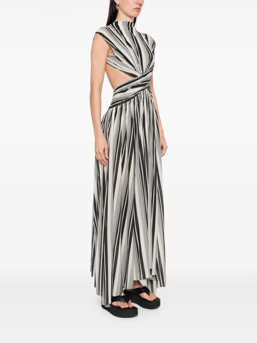 Philosophy Di Lorenzo Serafini Timeless Neutral Dress With Smooth Draping