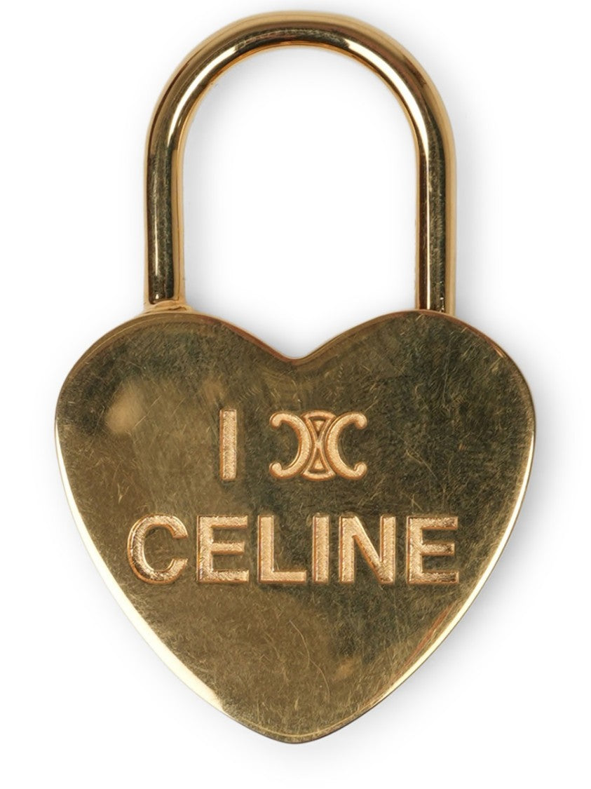 Celine I Love Celine Padlock Heart Brass Charm