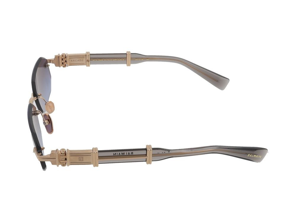 Balmain Gold Arcade Acetate Geometric Sunglasses