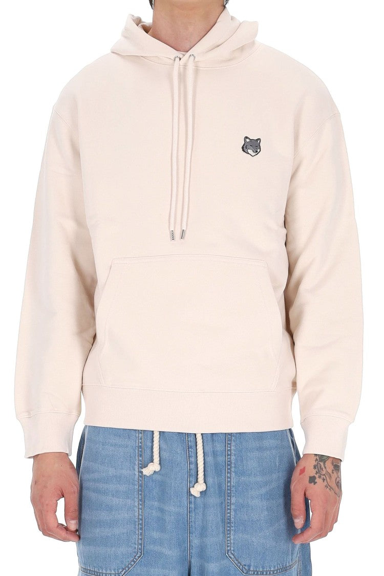 Maison Kitsuné Grey Fox Head Regular Fit Cotton Hoodie