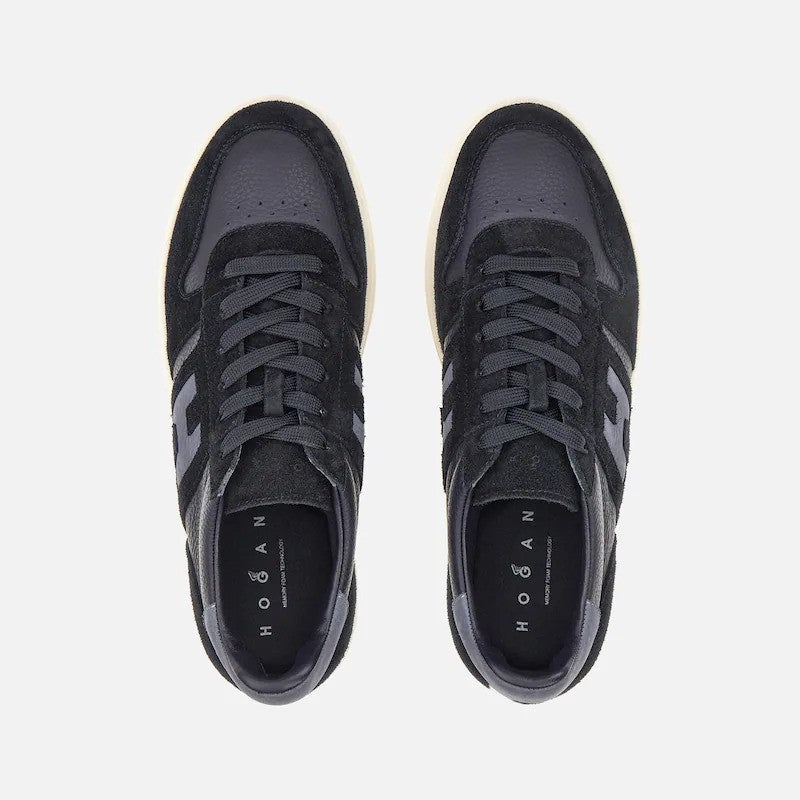 Hogan Suede Leather Low-Top Sneakers
