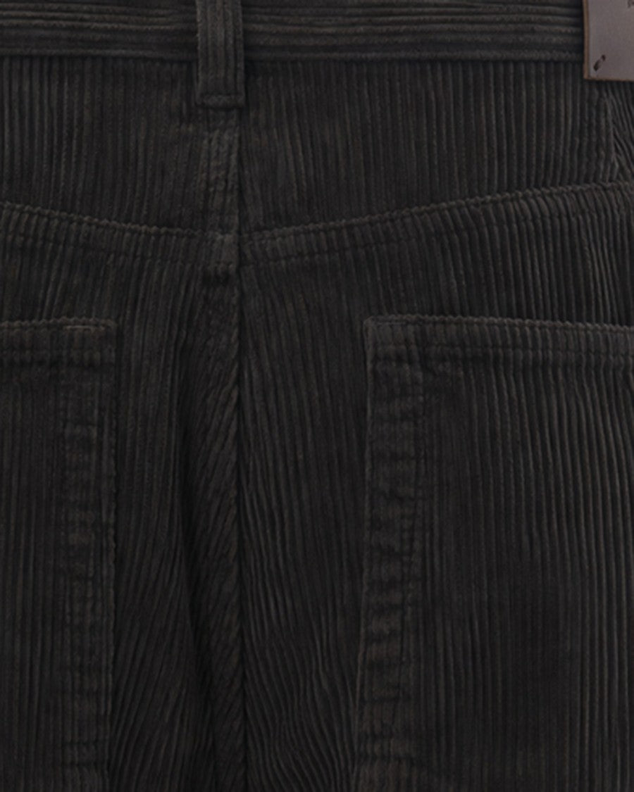 Paolo Pecora Brown Corduroy Straight-Leg Pants