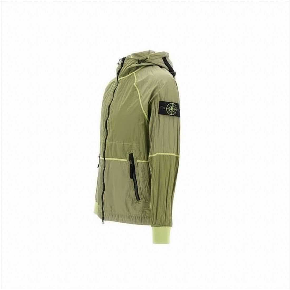 Stone Island Hooded Lightweight Green Jacket